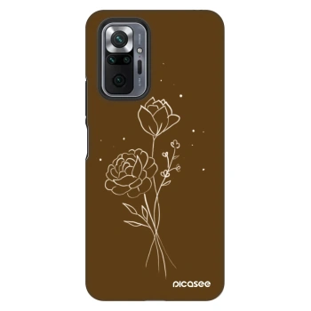Etui na Xiaomi Redmi Note 10 Pro - Brown flowers