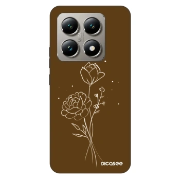Etui na Xiaomi 14T Pro - Brown flowers
