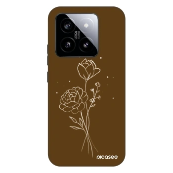 Etui na Xiaomi 14 - Brown flowers