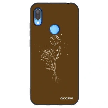 Etui na Huawei Y6 2019 - Brown flowers