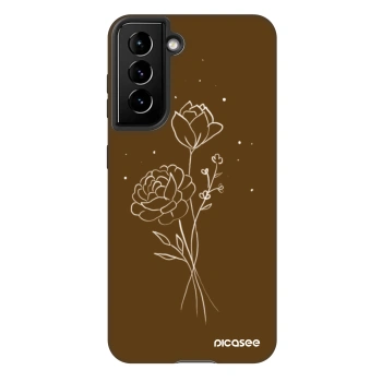 Etui na Samsung Galaxy S22 5G - Brown flowers