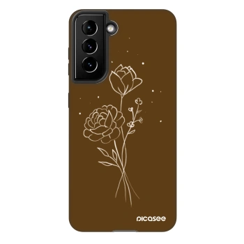 Etui na Samsung Galaxy S21 FE 5G - Brown flowers