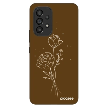 Etui na Samsung Galaxy A53 5G A536 - Brown flowers