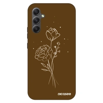 Etui na Samsung Galaxy A34 5G A346B - Brown flowers
