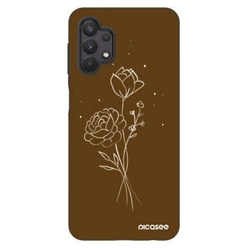 Etui na Samsung Galaxy A32 5G A326B - Brown flowers