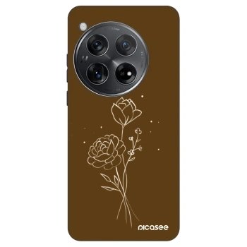 Etui na OnePlus 12 5G - Brown flowers