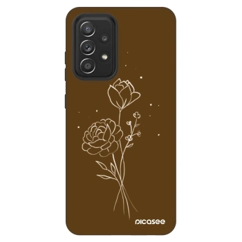 Etui na Samsung Galaxy A52 5G A525F - Brown flowers