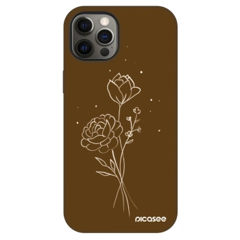 Etui na Apple iPhone 12 Pro - Brown flowers