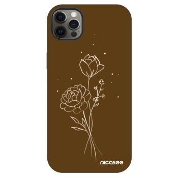 Etui na Apple iPhone 12 Pro Max - Brown flowers