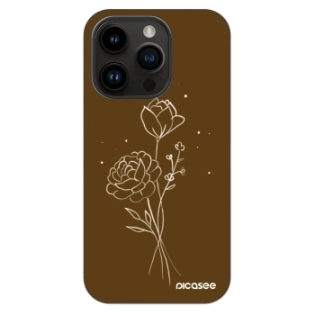 Etui na Apple iPhone 14 Pro - Brown flowers
