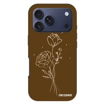 Etui na Apple iPhone 17 Pro - Brown flowers