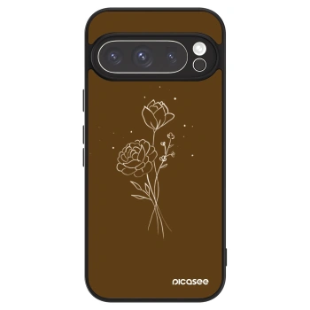 Etui na Google Pixel 9 Pro XL - Brown flowers