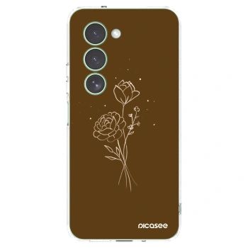 Picasee silikonowe przeźroczyste etui na Xiaomi Redmi 15 5G - Brown flowers