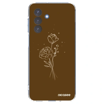 Picasee silikonowe przeźroczyste etui na Samsung Galaxy A17 5G - Brown flowers