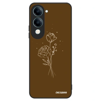 Etui na Vivo Y29s 5G - Brown flowers