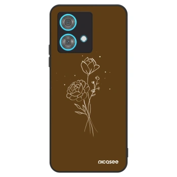 Etui na Motorola Edge 40 Neo - Brown flowers