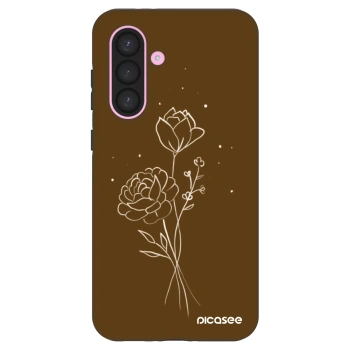 Etui na Samsung Galaxy A56 5G A566B - Brown flowers