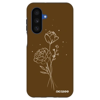 Etui na Samsung Galaxy A17 5G - Brown flowers