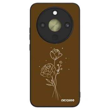 Etui na Honor Magic8 Lite 5G - Brown flowers