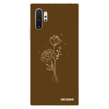 Etui na Samsung Galaxy Note 10+ N975F - Brown flowers