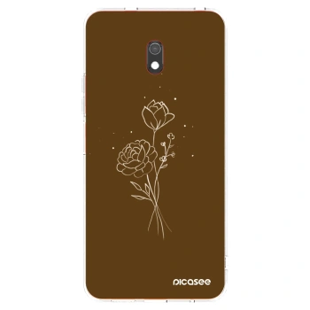 Etui na Xiaomi Redmi 8A - Brown flowers