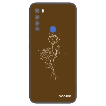 Etui na Xiaomi Redmi Note 8T - Brown flowers