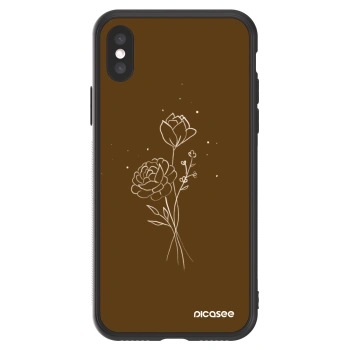 Picasee ULTIMATE CASE na Apple iPhone X/XS - Brown flowers