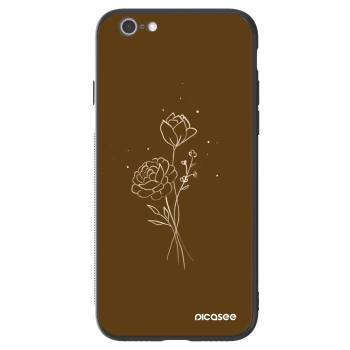 Etui na Apple iPhone 6/6S - Brown flowers