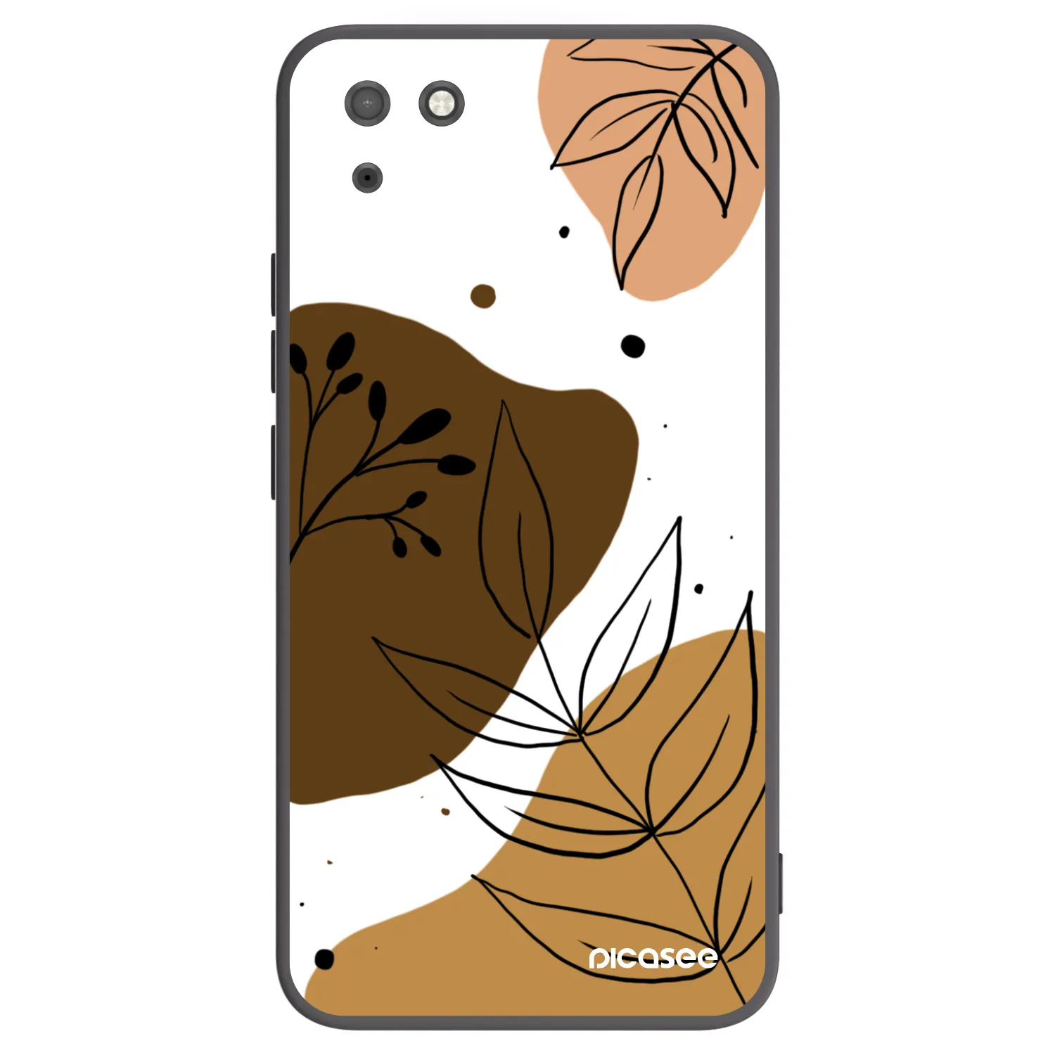 Picasee silikonowe czarne etui na Huawei Y5P - Boho style