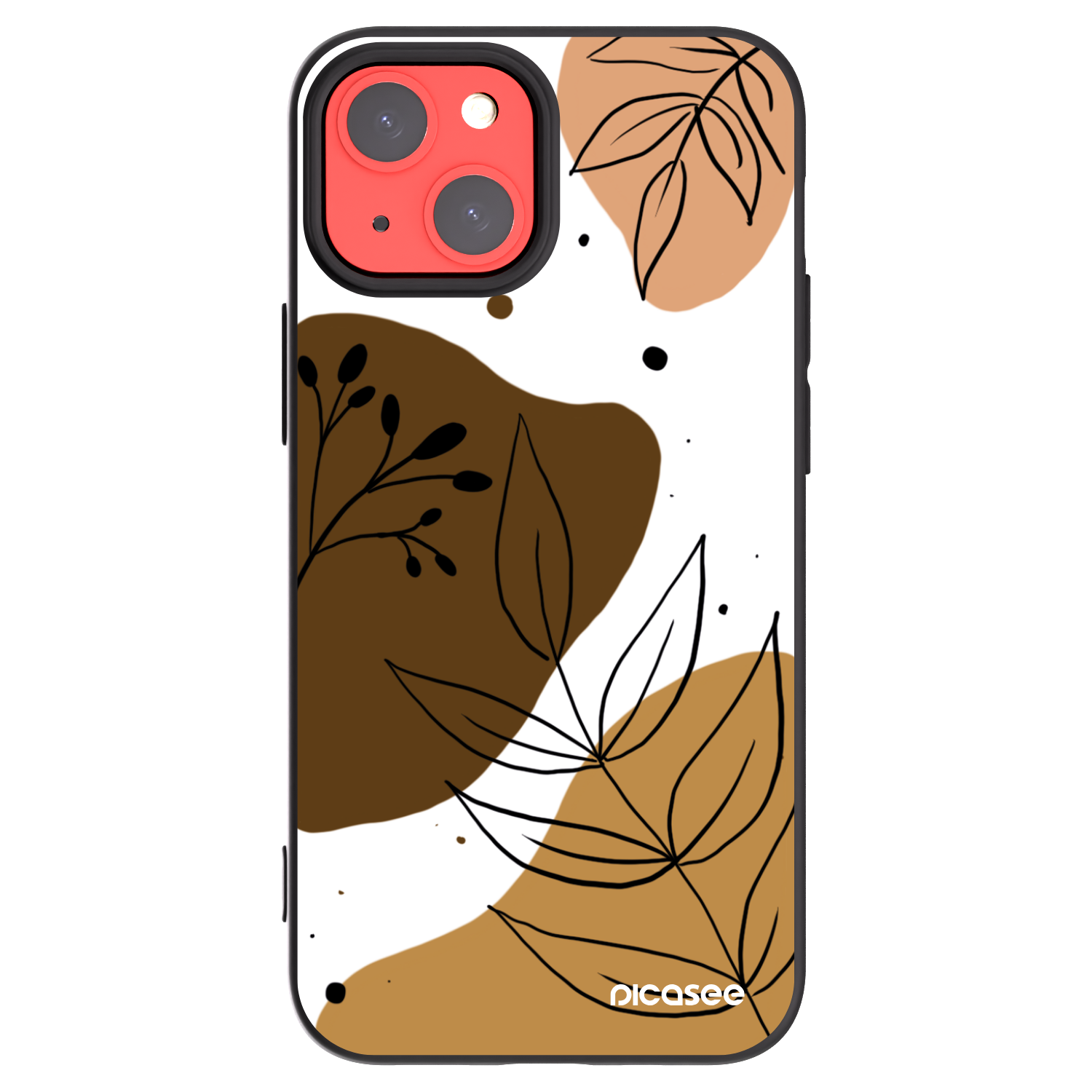 Picasee silikonowe czarne etui na Apple iPhone 13 mini - Boho style