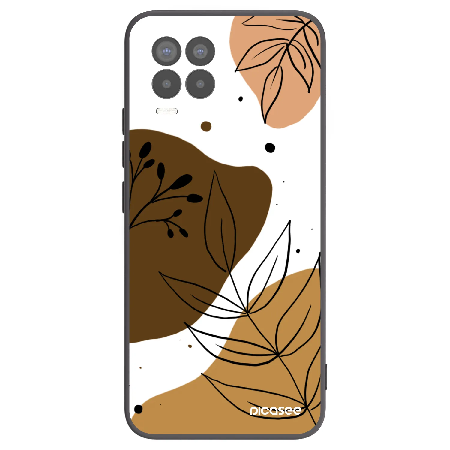 Picasee silikonowe czarne etui na Realme 8 Pro - Boho style