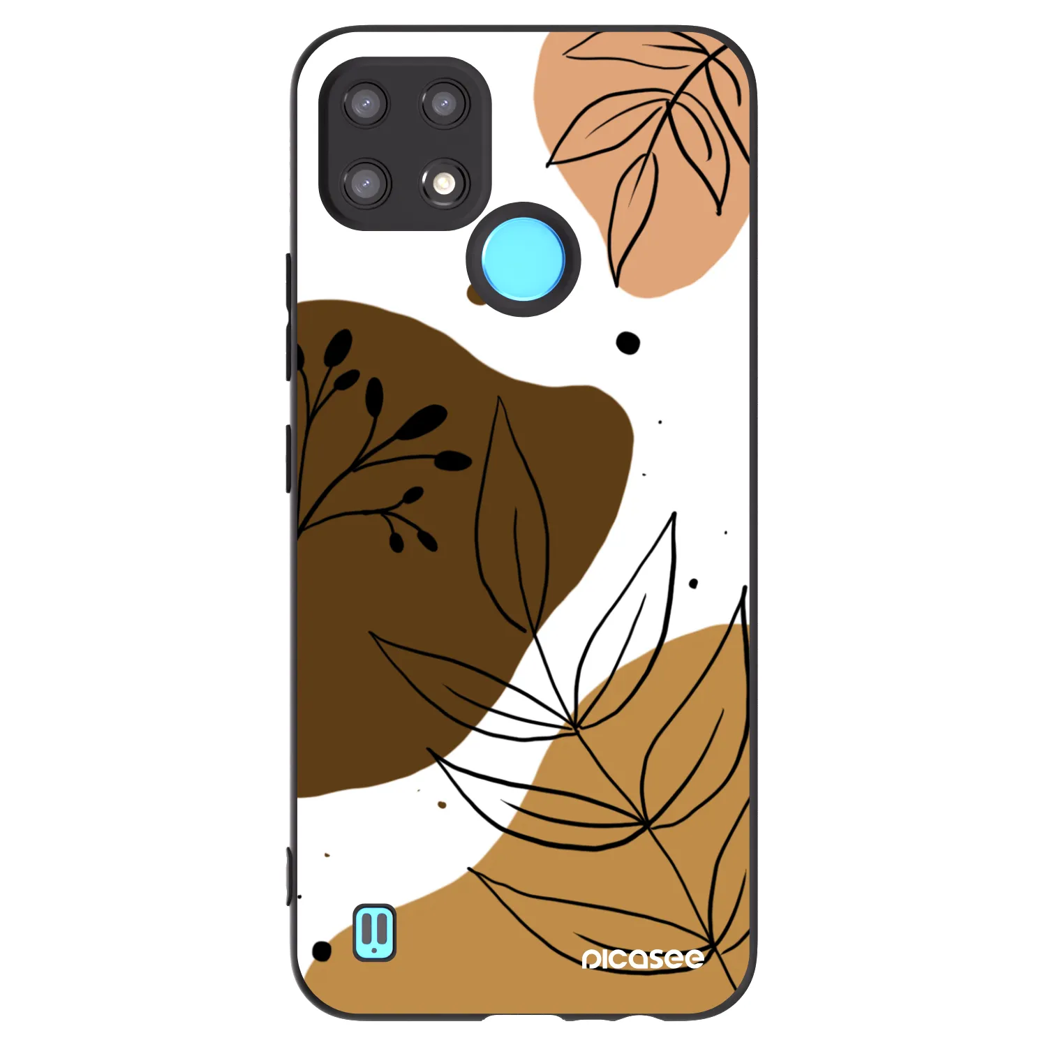 Picasee silikonowe czarne etui na Realme C21 - Boho style