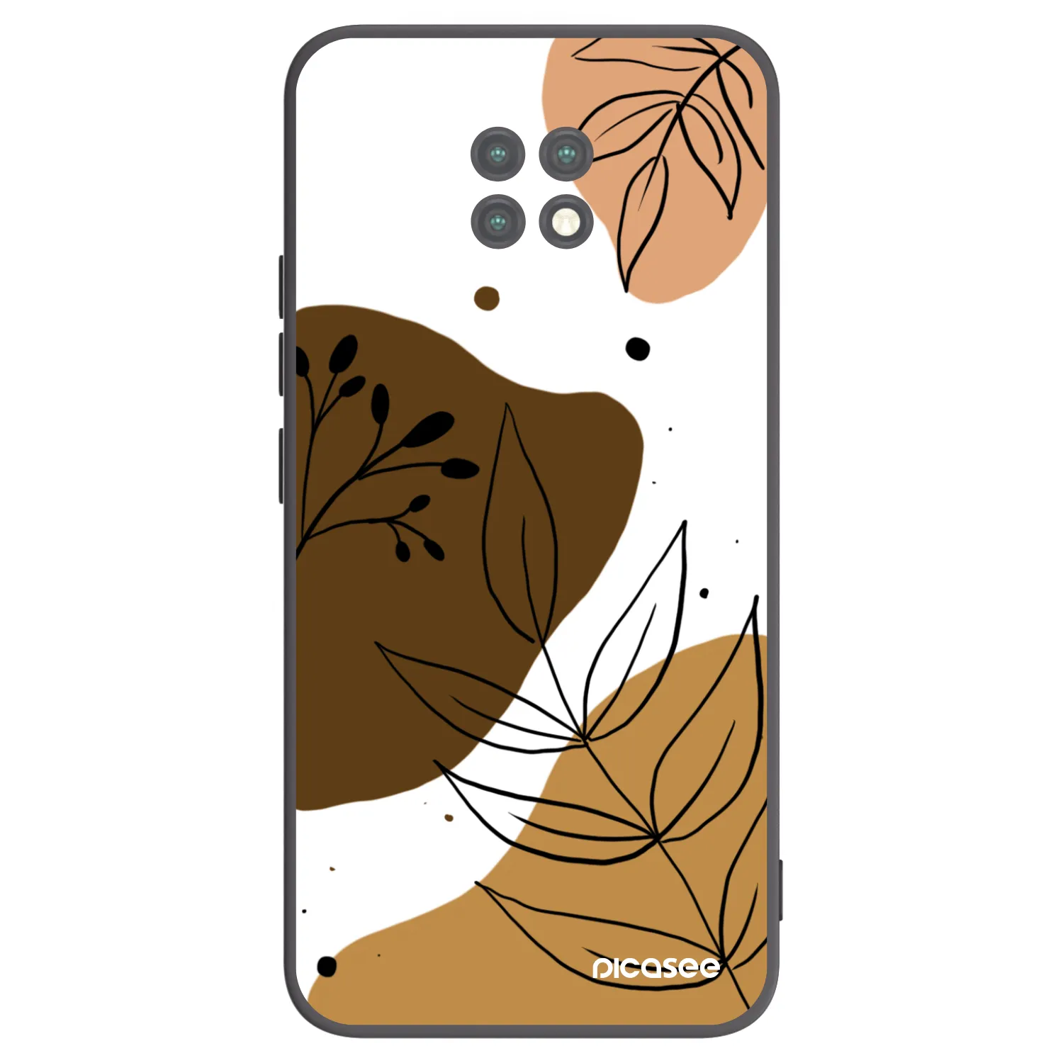 Picasee silikonowe czarne etui na Xiaomi Redmi Note 9T - Boho style