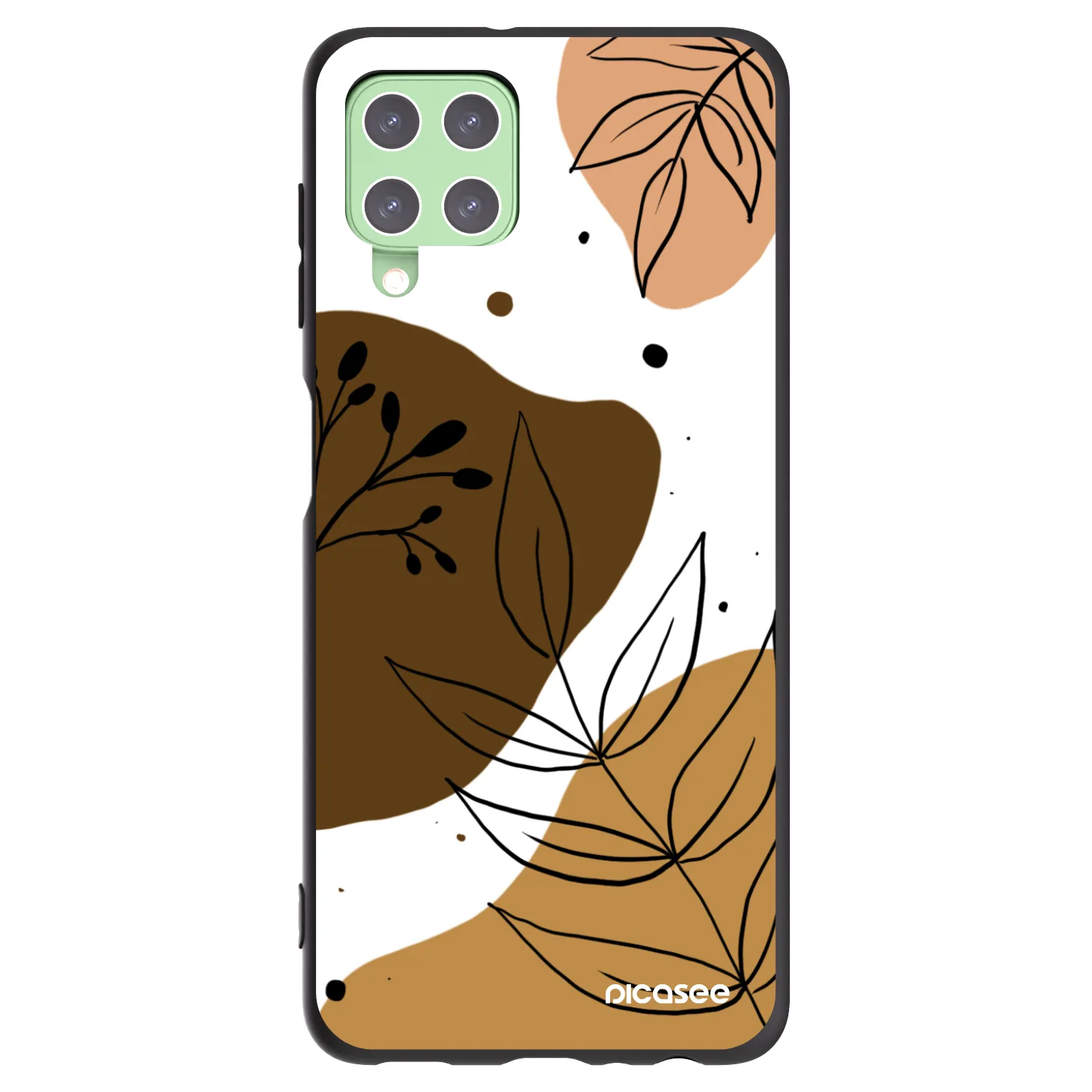 Picasee silikonowe czarne etui na Samsung Galaxy A22 A225F 4G - Boho style