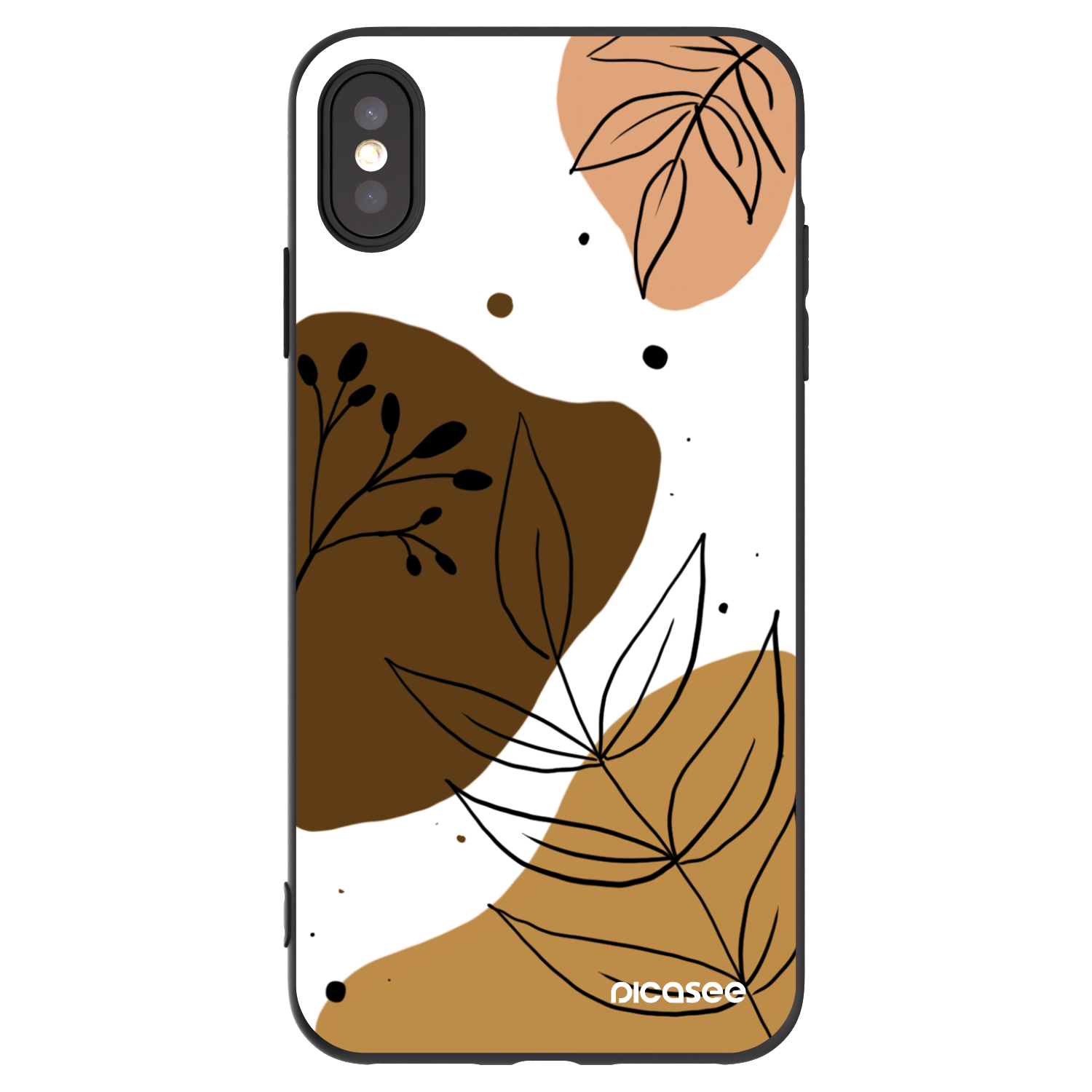 Picasee silikonowe czarne etui na Apple iPhone XS Max - Boho style