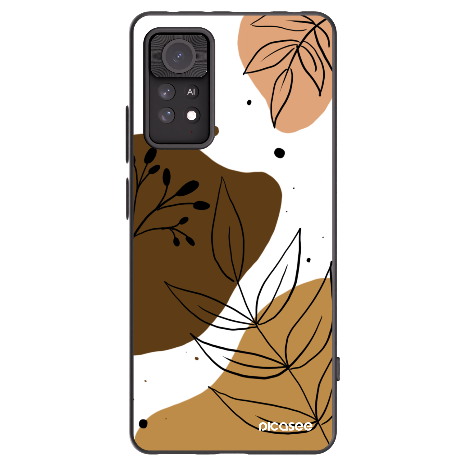 Picasee silikonowe czarne etui na Xiaomi Redmi Note 11 Pro 5G - Boho style