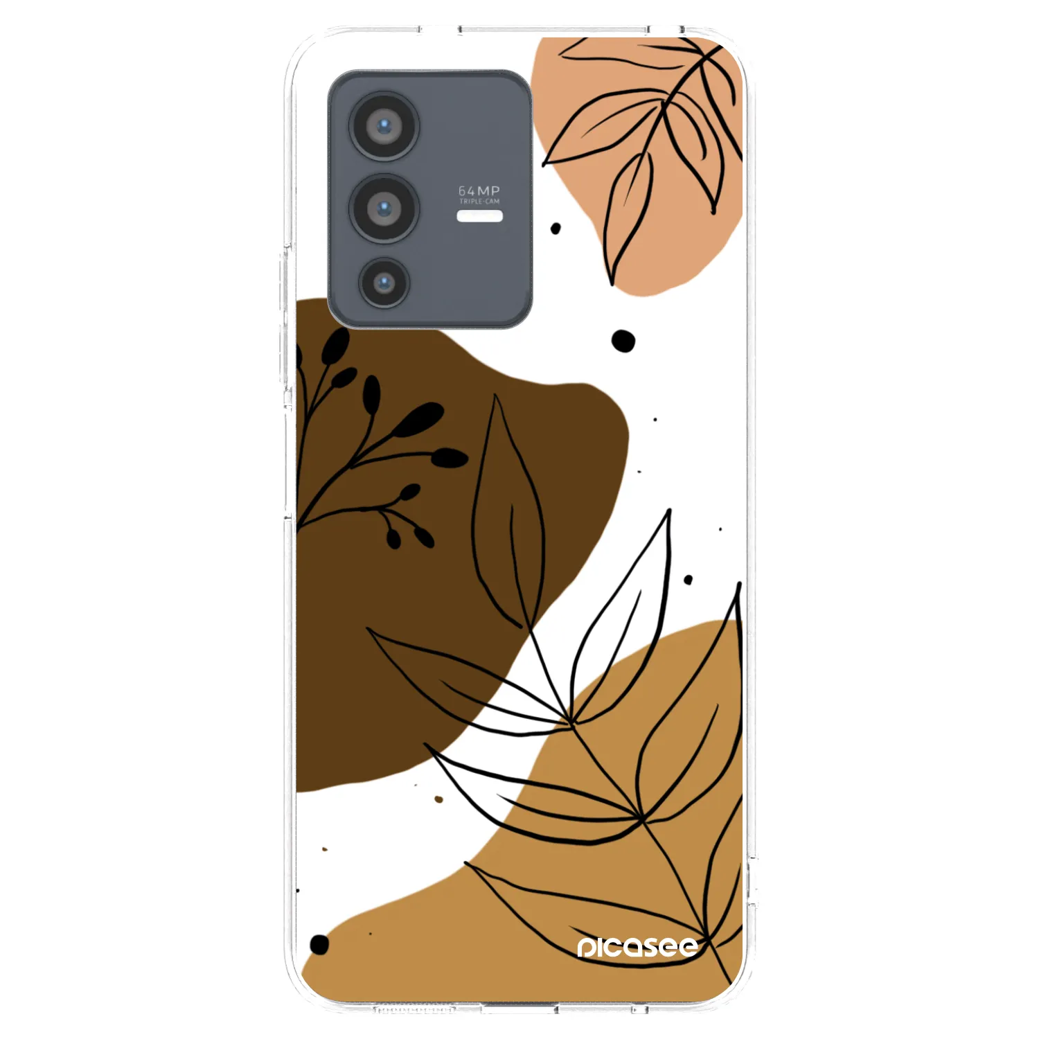 Picasee silikonowe przeźroczyste etui na Vivo V23 5G - Boho style