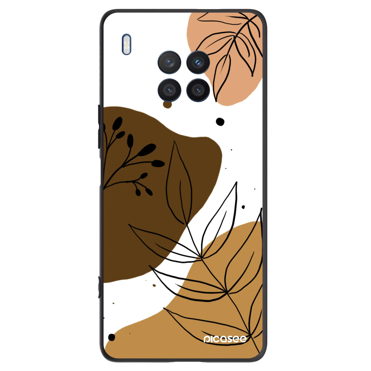 Picasee silikonowe czarne etui na Honor 50 Lite - Boho style