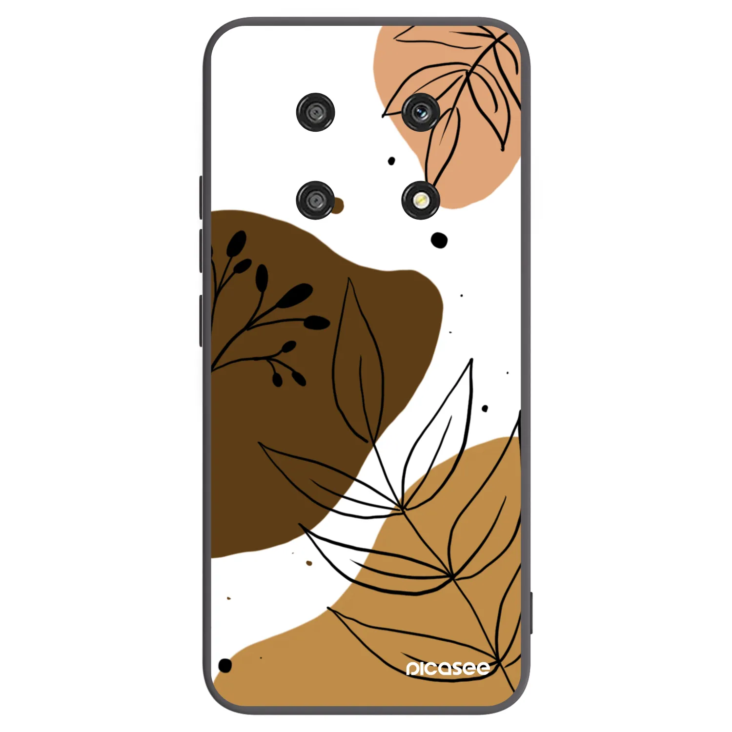 Picasee silikonowe czarne etui na Honor Magic4 Lite 5G - Boho style