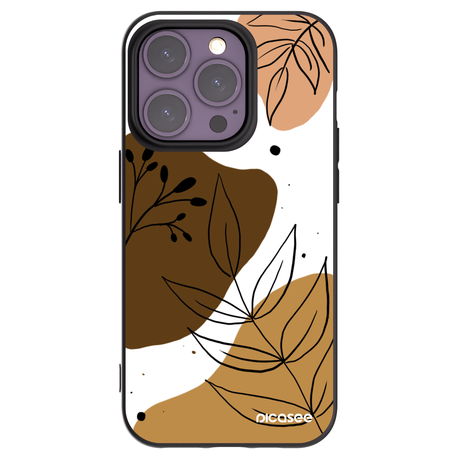 Picasee silikonowe czarne etui na Apple iPhone 14 Pro - Boho style