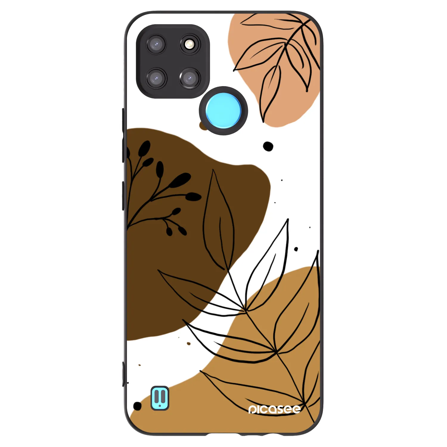 Picasee silikonowe czarne etui na Realme C21Y - Boho style