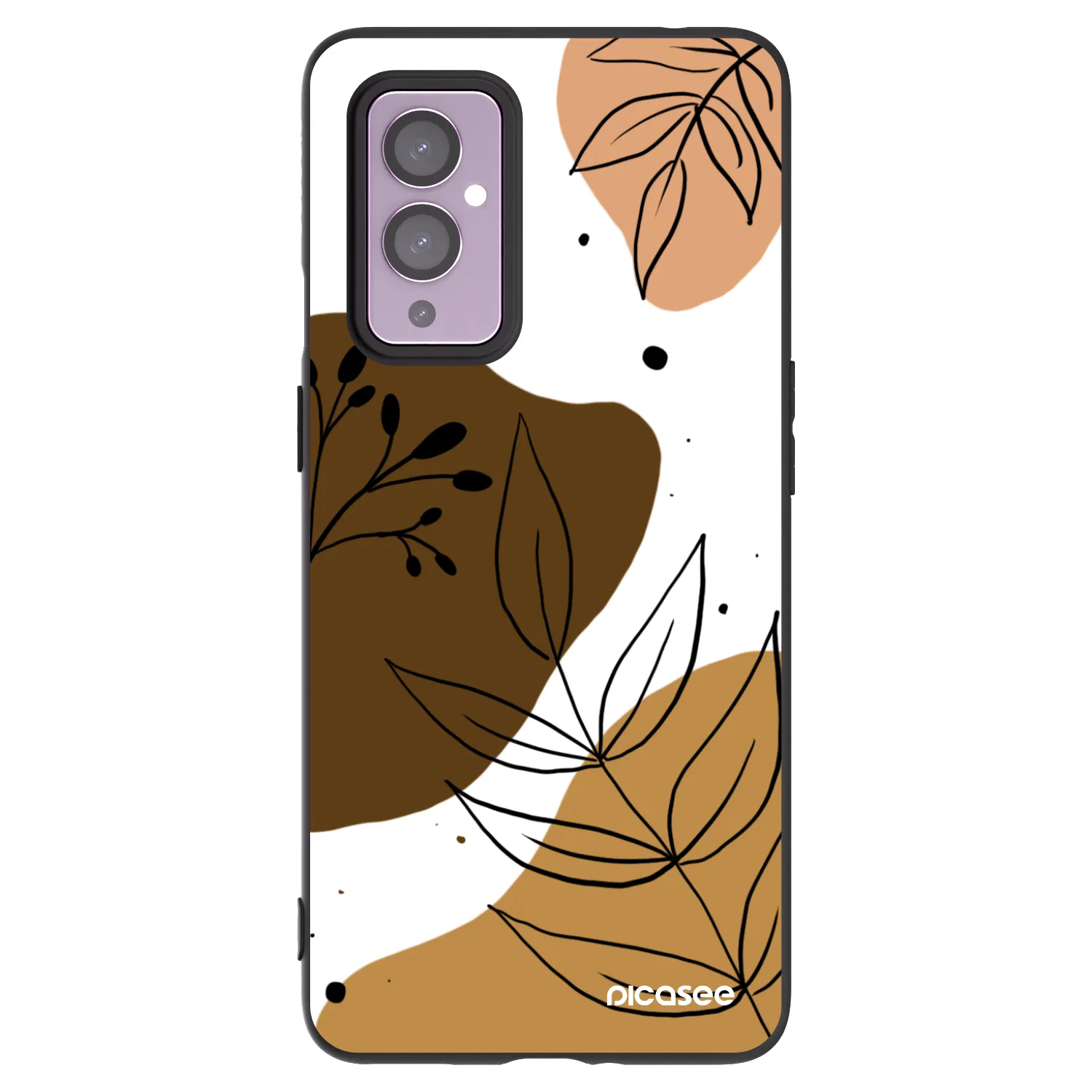 Picasee silikonowe czarne etui na OnePlus 9 - Boho style