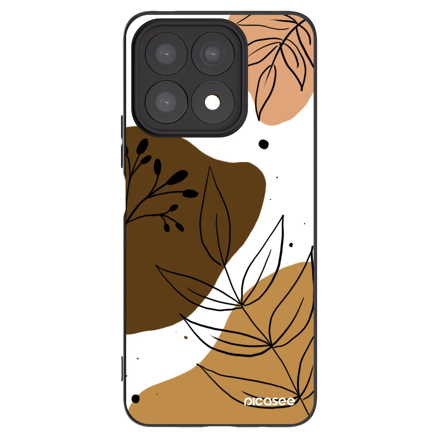 Picasee silikonowe czarne etui na Honor X8a - Boho style