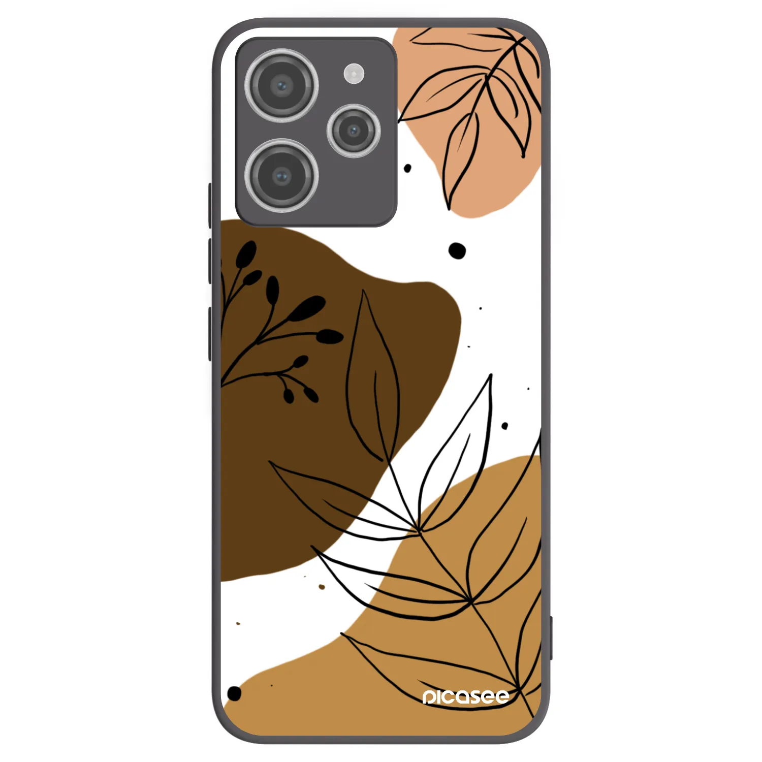 Picasee silikonowe czarne etui na Xiaomi Redmi 12 4G - Boho style