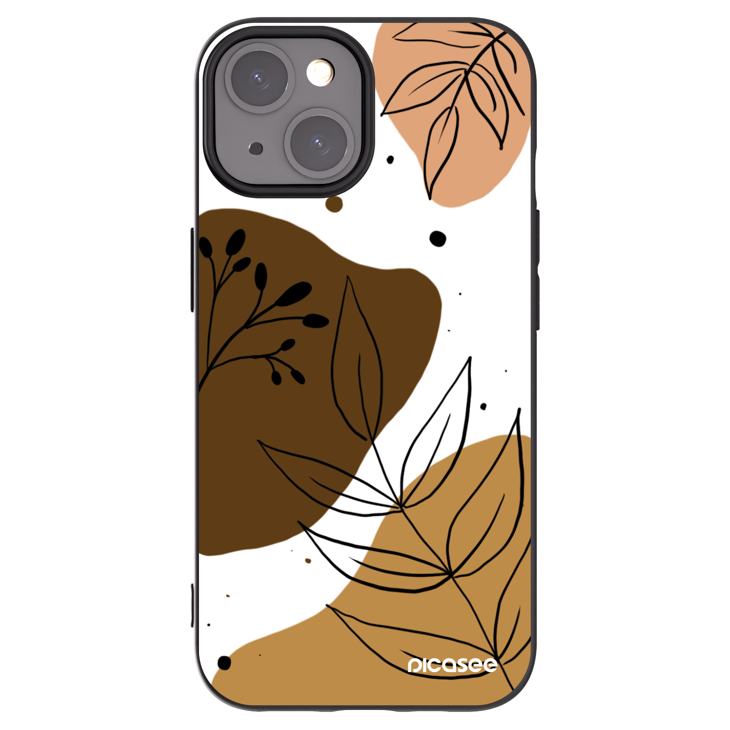Picasee silikonowe czarne etui na Apple iPhone 15 - Boho style