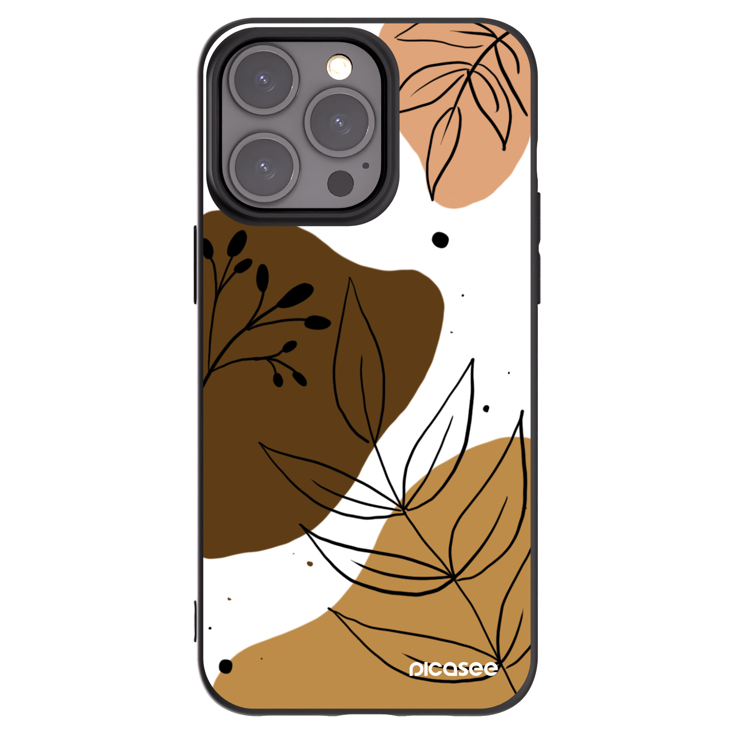 Picasee silikonowe czarne etui na Apple iPhone 15 Pro Max - Boho style
