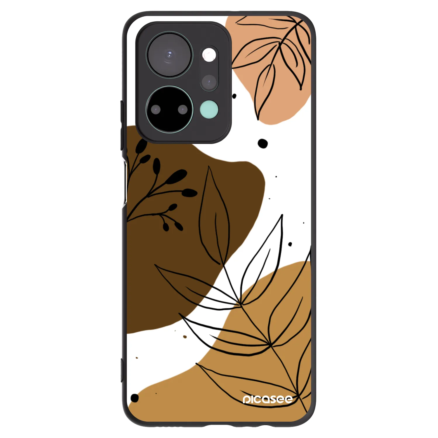 Picasee silikonowe czarne etui na Honor X7a - Boho style