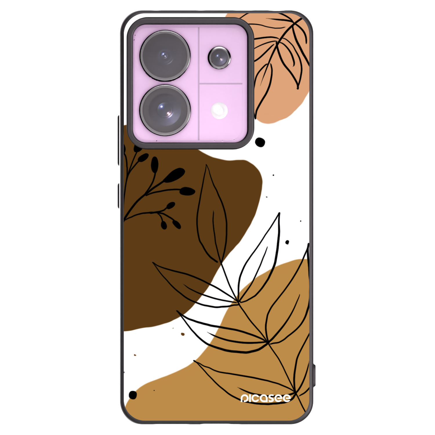 Picasee silikonowe czarne etui na Xiaomi Redmi Note 13 Pro 5G - Boho style
