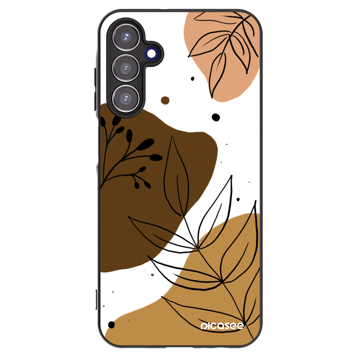 Picasee silikonowe czarne etui na Samsung Galaxy A15 A155F 4G - Boho style
