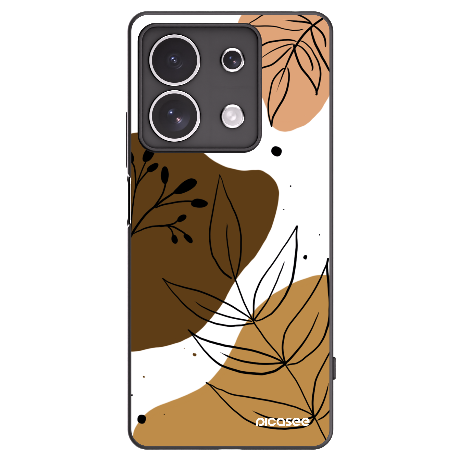 Picasee silikonowe czarne etui na Xiaomi Redmi Note 13 4G - Boho style